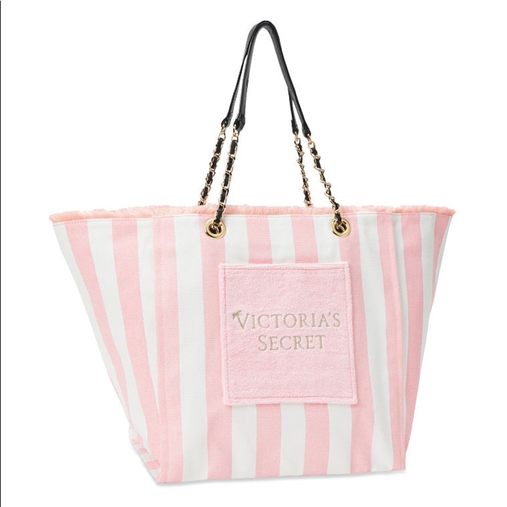 Victoria’s Secret Pink Stripe Beach Bag $58 - Picture 1 of 12